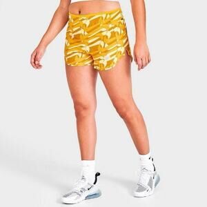 Nike Dri-FIT Icon Clash Tempo Luxe Running Shorts Yellow Ochre - Size M